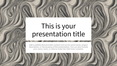 Swirling Organic Marbled PowerPoint Background