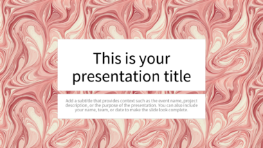 Pink Swirled Marbling PowerPoint Background