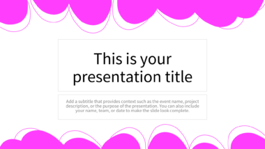 Bright Pink Doodle PowerPoint Background