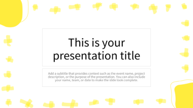 Yellow Playful Doodle PowerPoint Background