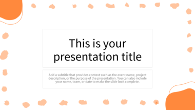 Orange Playful Doodle PowerPoint Background