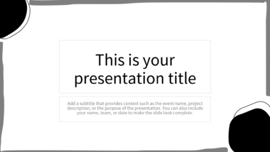 Black Abstract Doodle PowerPoint Background