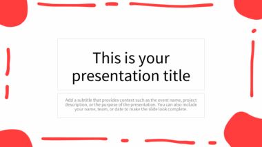 Red Doodle-Style PowerPoint Background