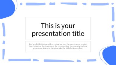 Playful Blue Doodles PowerPoint Background