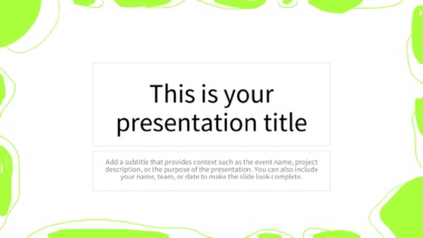 Lime Green Doodle PowerPoint Background