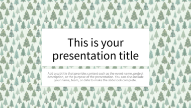 Green Christmas Tree PowerPoint Background