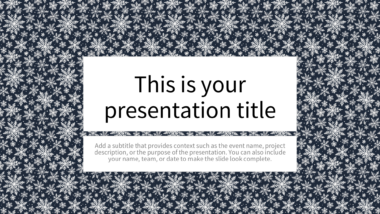 White Snowflake PowerPoint Background