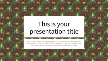 Wreath with Bells PowerPoint Background