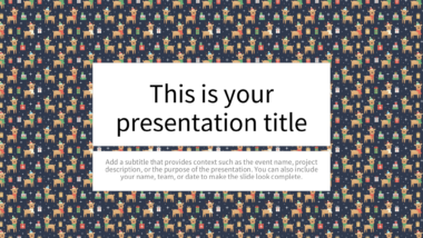 Festive Reindeer PowerPoint Background