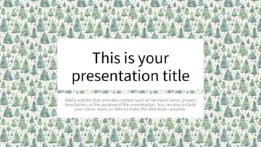 Watercolor Christmas Trees PowerPoint Background