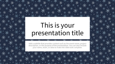 Snowflake PowerPoint Background