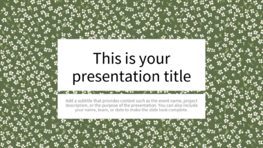 Delicate Floral Pattern PowerPoint Background