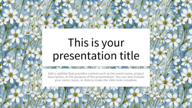 Pastel Blue Floral PowerPoint Background