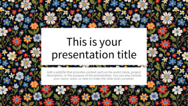Colorful Vintage Floral PowerPoint Background