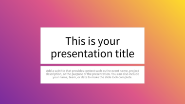 Purple to Yellow Gradient PowerPoint Background