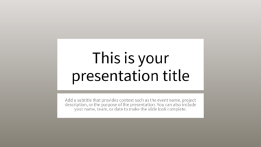 Minimalist Gray Gradient PowerPoint Background