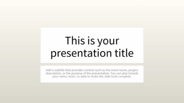 Beige to Light Gray Gradient PowerPoint Background