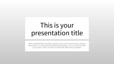 Subtle Gray Gradient PowerPoint Background