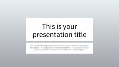 Light Gray Gradient PowerPoint Background