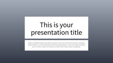 Minimalistic Gray Gradient PowerPoint Background