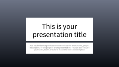 Minimalistic Dark Gray Gradient PowerPoint Background
