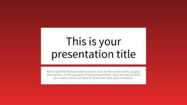 Vibrant Modern Red Gradient PowerPoint Background