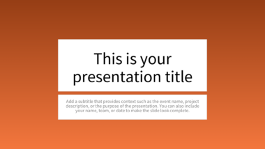 Orange Gradient PowerPoint Background