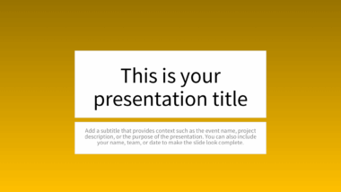 Golden Gradient PowerPoint Background