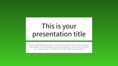 Modern Green Gradient PowerPoint Background