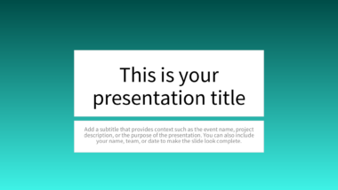 Teal Aqua Gradient PowerPoint Background