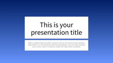 Sleek Blue Gradient PowerPoint Background