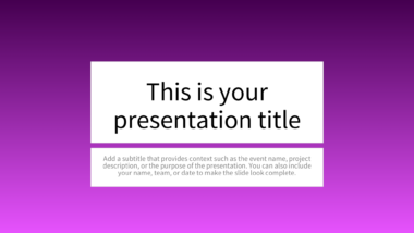 Smooth Purple-Pink Gradient PowerPoint Background