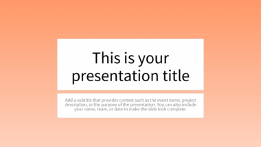 Smooth Warm Orange Gradient PowerPoint Background