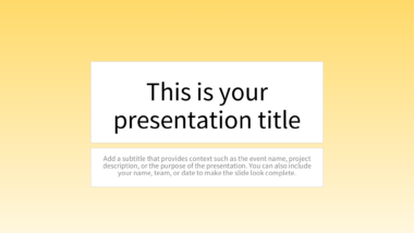 Warm Yellow Gradient PowerPoint Background