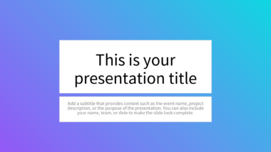 Modern Blue to Purple Gradient PowerPoint Background