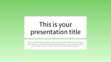 Elegant Green Gradient PowerPoint Background
