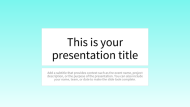 Turquoise Gradient PowerPoint Background