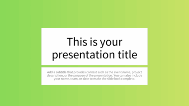 Fresh Gradient PowerPoint Background