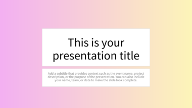 Pink to Yellow Gradient PowerPoint Background