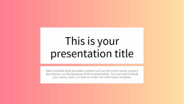 Pink to Beige Gradient PowerPoint Background
