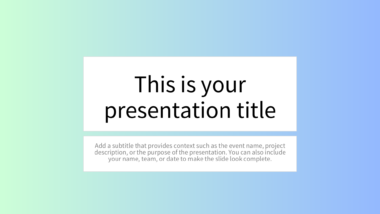 Light Green to Blue Gradient PowerPoint Background