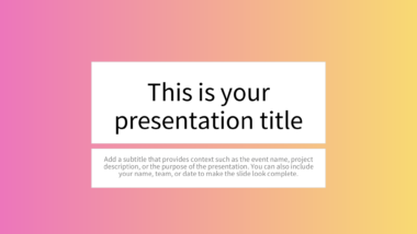 Warm Pink-Yellow Gradient PowerPoint Background