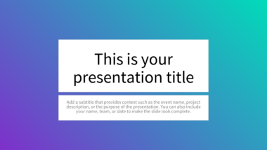 Vibrant Turquoise Gradient PowerPoint Background