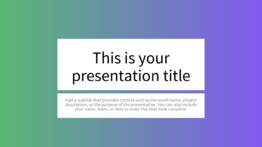 Smooth Green-Purple Gradient PowerPoint Background