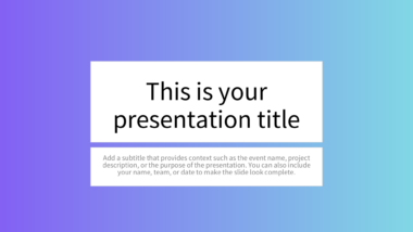 Smooth Gradient Purple to Blue PowerPoint Background