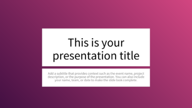 Purple to Pink Gradient PowerPoint Background