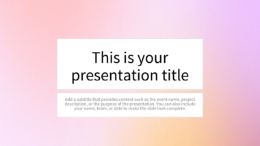 Pastel Gradient PowerPoint Background