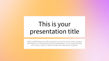 Warm Orange-Purple Gradient PowerPoint Background