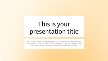 Warm Light Brown Gradient PowerPoint Background