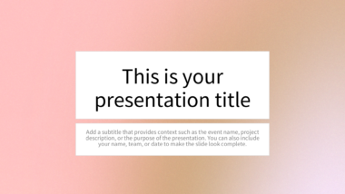 Elegant Soft Gradient PowerPoint Background